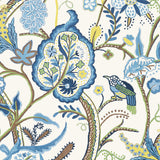 Thibaut Windsor Blue And Yellow Wallpaper
