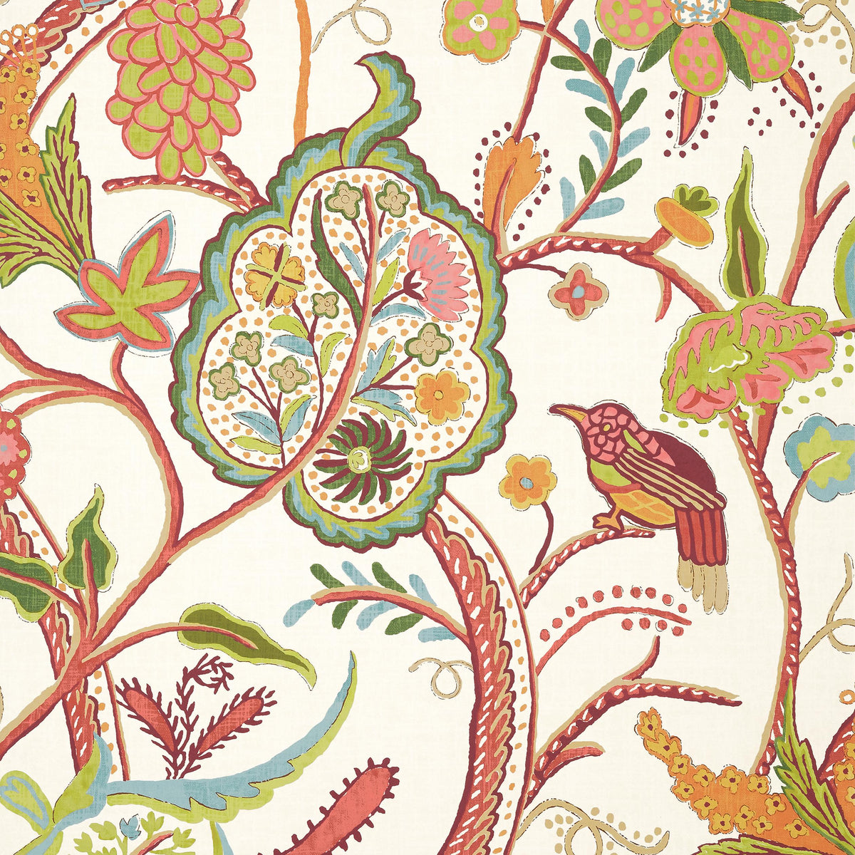 Thibaut Windsor Cream And Red Wallpaper