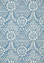 Thibaut CHAMOMILE Blue and White Wallpaper
