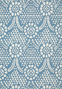 Thibaut CHAMOMILE Blue and White Wallpaper