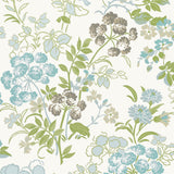 Thibaut Spring Garden Spa Blue Wallpaper