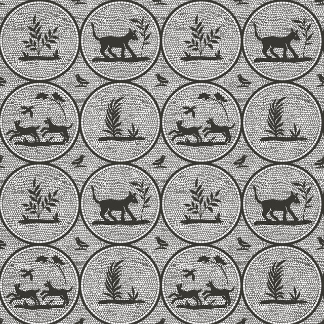 Thibaut Dooley Black Wallpaper
