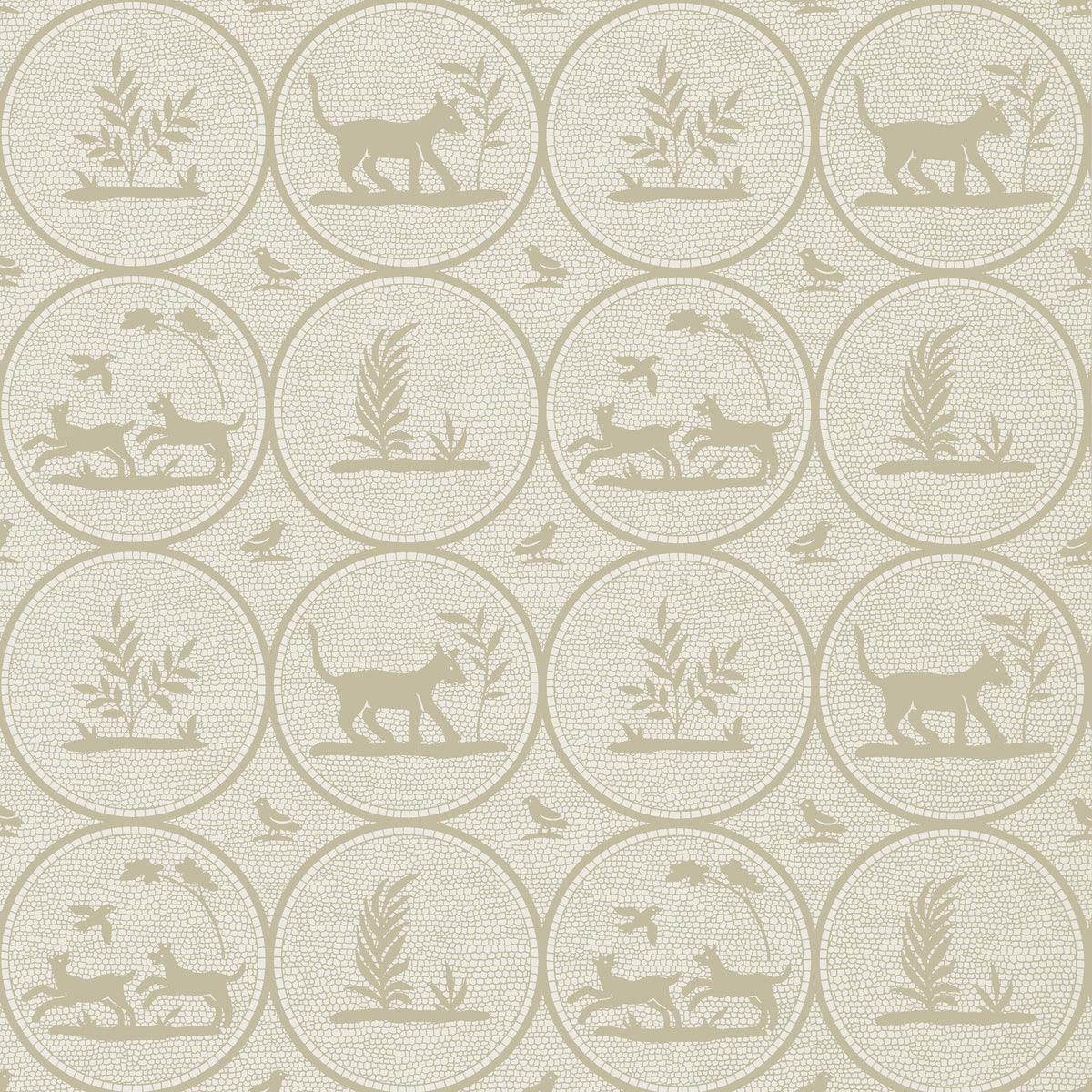 Thibaut Dooley Beige Wallpaper