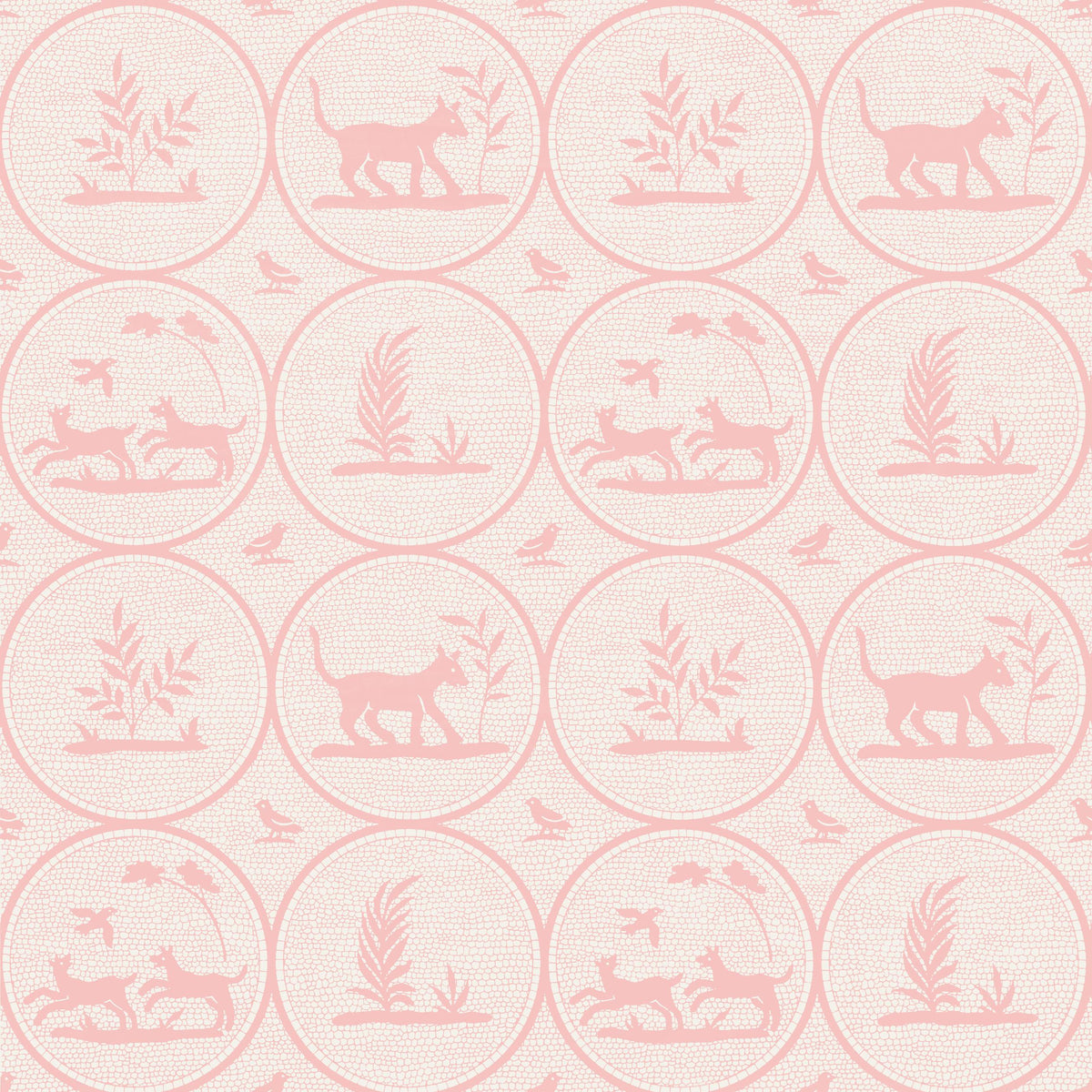 Thibaut Dooley Pink Wallpaper