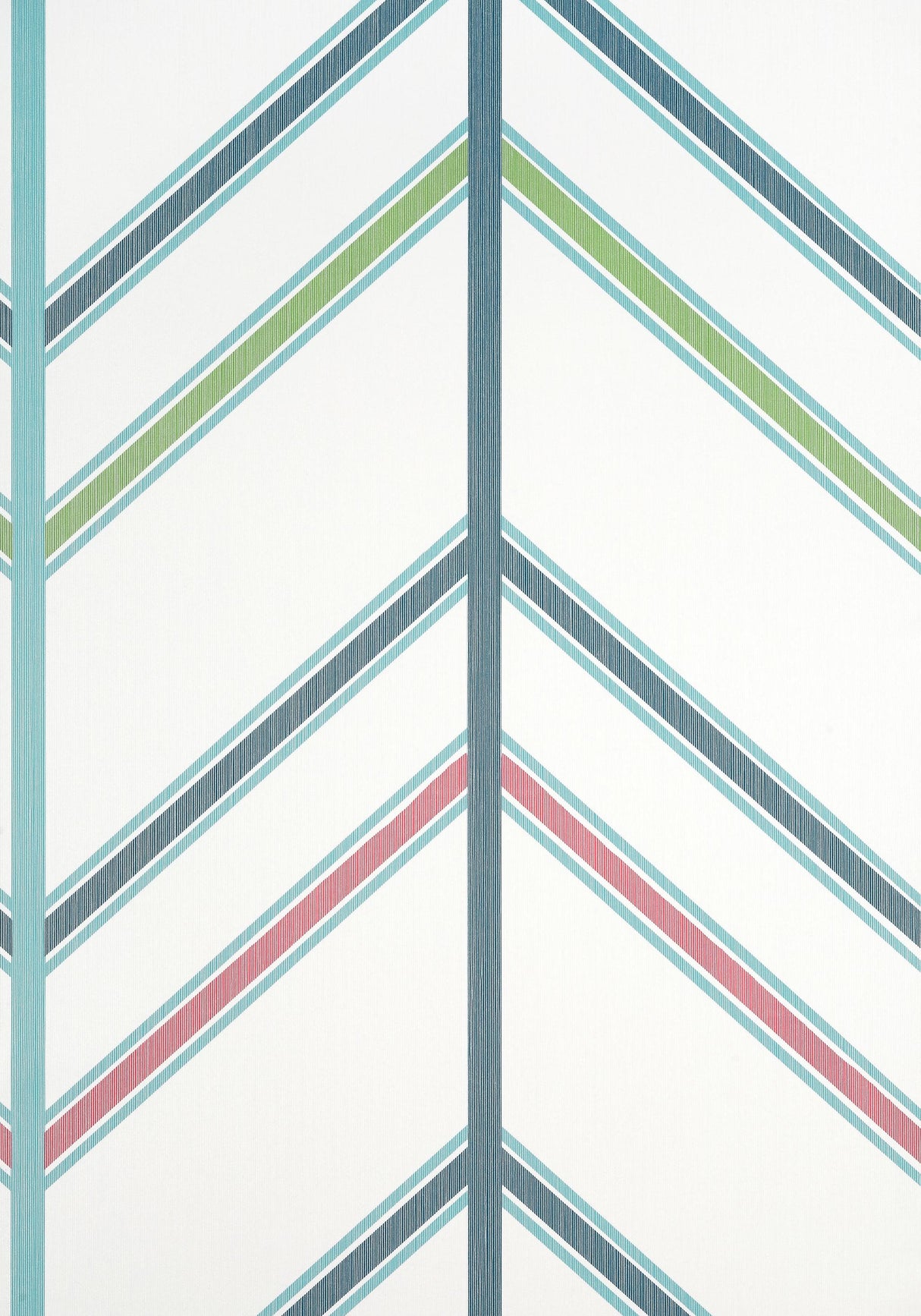 Thibaut VENTURA Blue and Pink Wallpaper