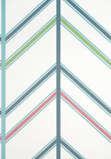 Thibaut VENTURA Blue and Pink Wallpaper