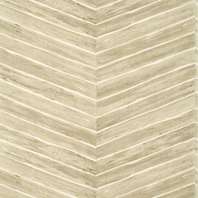 Thibaut WOOD HERRINGBONE Taupe Wallpaper