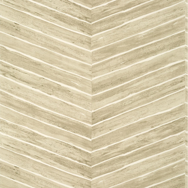 Thibaut Wood Herringbone Taupe Wallpaper