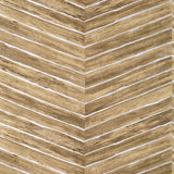 Thibaut Wood Herringbone Natural On Metallic Silver Wallpaper