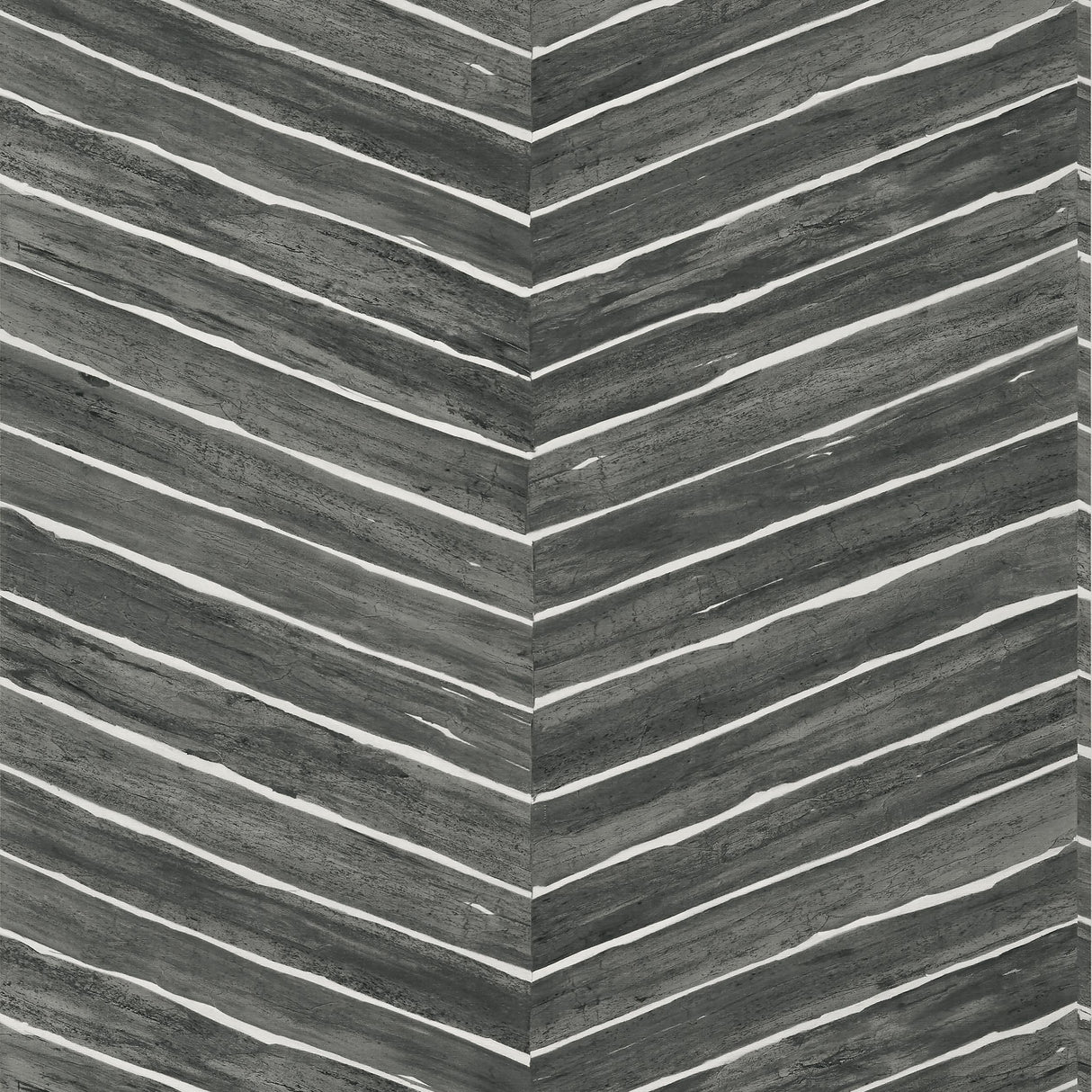 Thibaut Wood Herringbone Charcoal Wallpaper