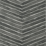 Thibaut Wood Herringbone Charcoal Wallpaper