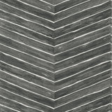Thibaut WOOD HERRINGBONE Charcoal Wallpaper