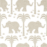 Thibaut ELEPHANT Beige Wallpaper