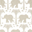 Thibaut ELEPHANT Beige Wallpaper