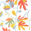 Thibaut Matisse Leaf Coral And Yellow Wallpaper