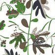 Thibaut Matisse Leaf Black And Green Wallpaper