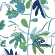 Thibaut Matisse Leaf Green And Blue Wallpaper