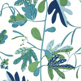 Thibaut Matisse Leaf Green And Blue Wallpaper