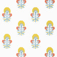 Thibaut TYBEE BUD Coral and Yellow Wallpaper