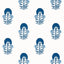 Thibaut TYBEE BUD Blue and White Wallpaper