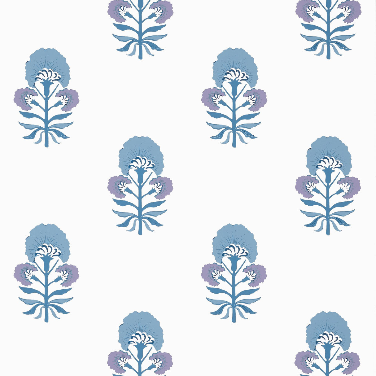 Thibaut TYBEE BUD Lavender and Blue Wallpaper