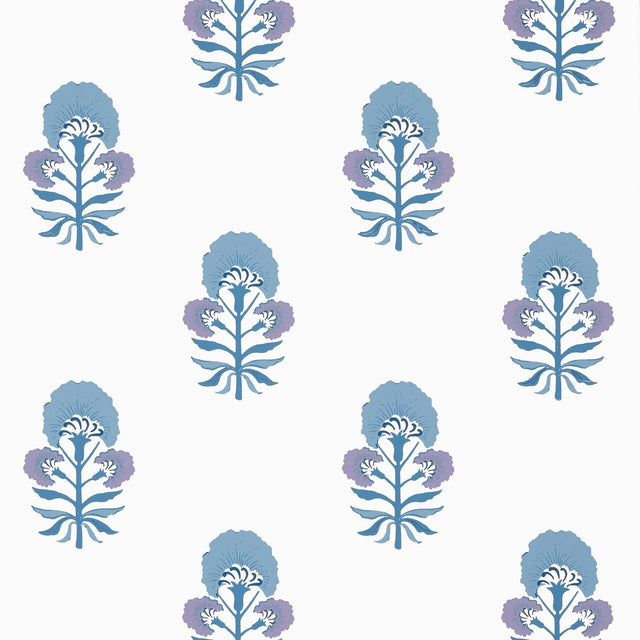 Thibaut TYBEE BUD Lavender and Blue Wallpaper