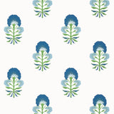 Thibaut TYBEE BUD Green and Blue Wallpaper