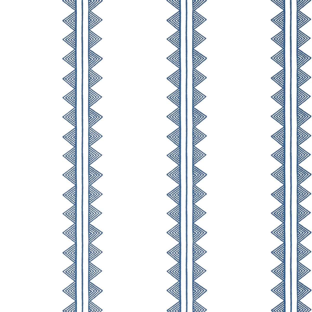 Thibaut Agave Stripe Navy Wallpaper