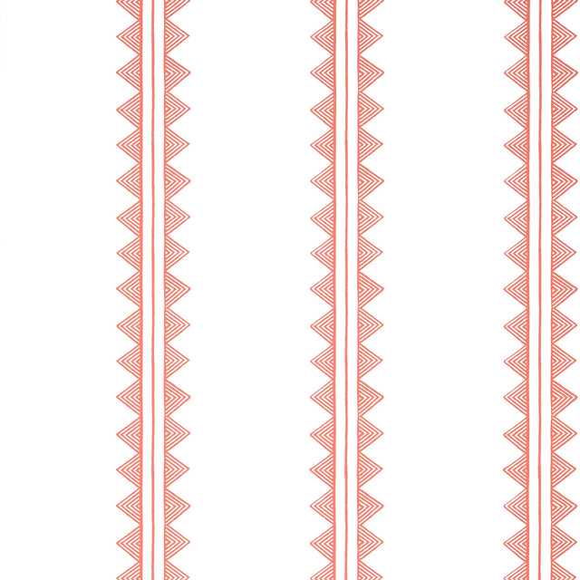 Thibaut AGAVE STRIPE Coral Wallpaper