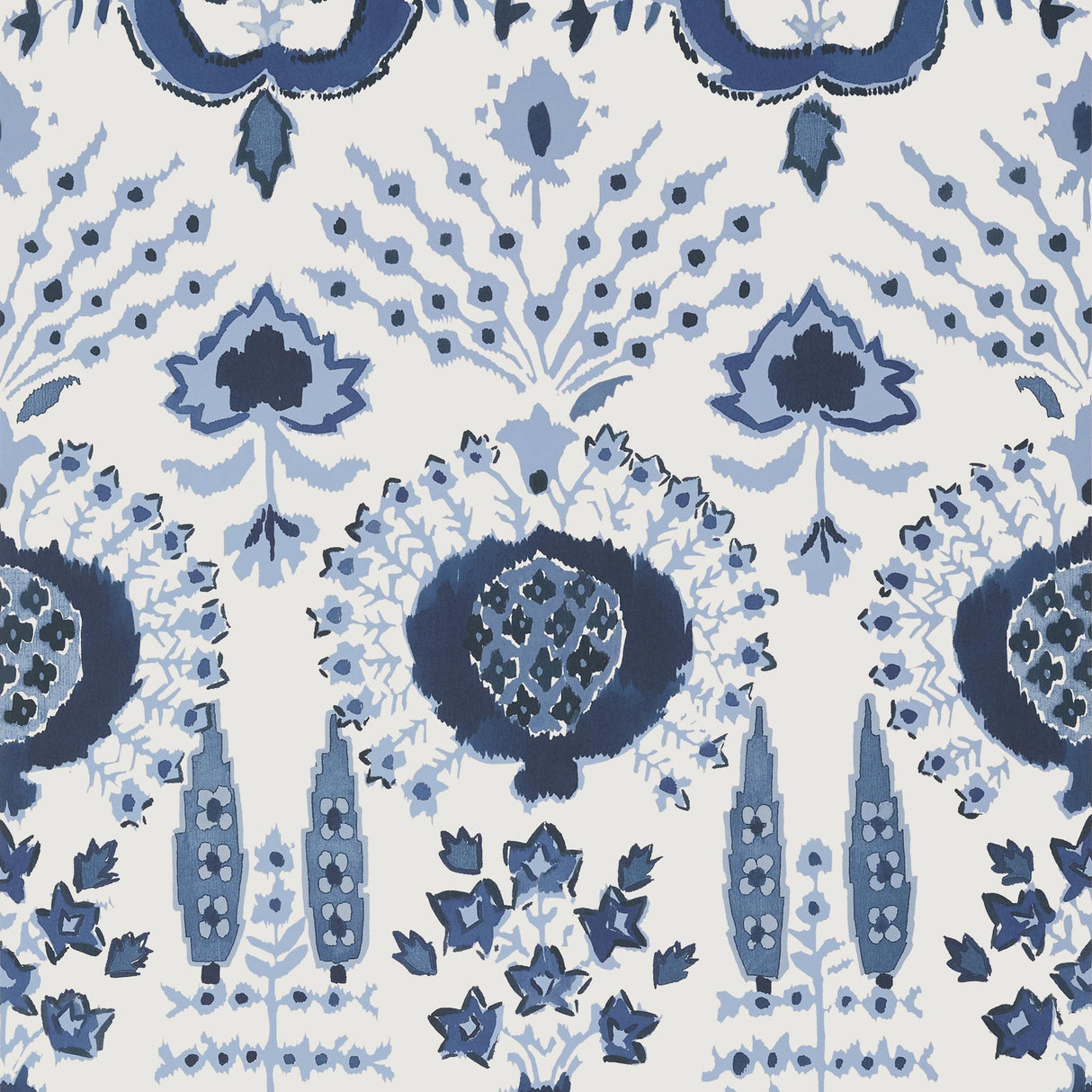 Thibaut MENDOZA SUZANI Blue and White Wallpaper