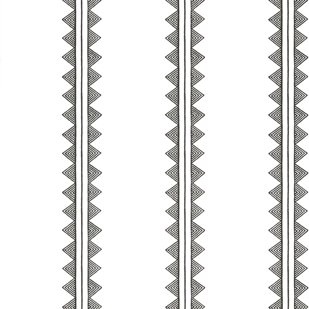Thibaut Agave Stripe Black Wallpaper