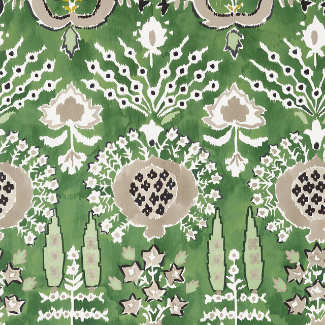 Thibaut Mendoza Suzani Green Wallpaper