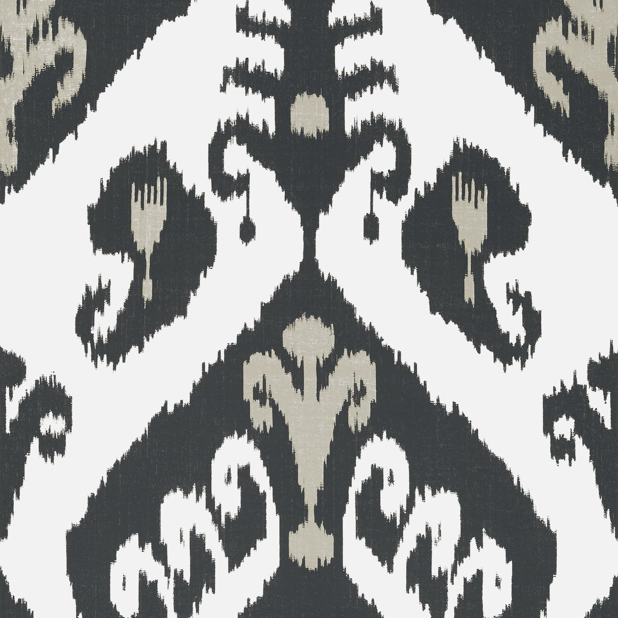 Thibaut Indies Ikat Black Wallpaper