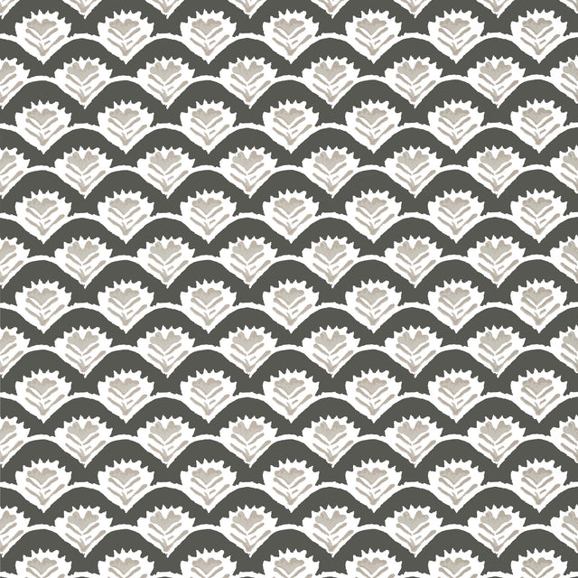 Thibaut Emily Black And Beige Wallpaper