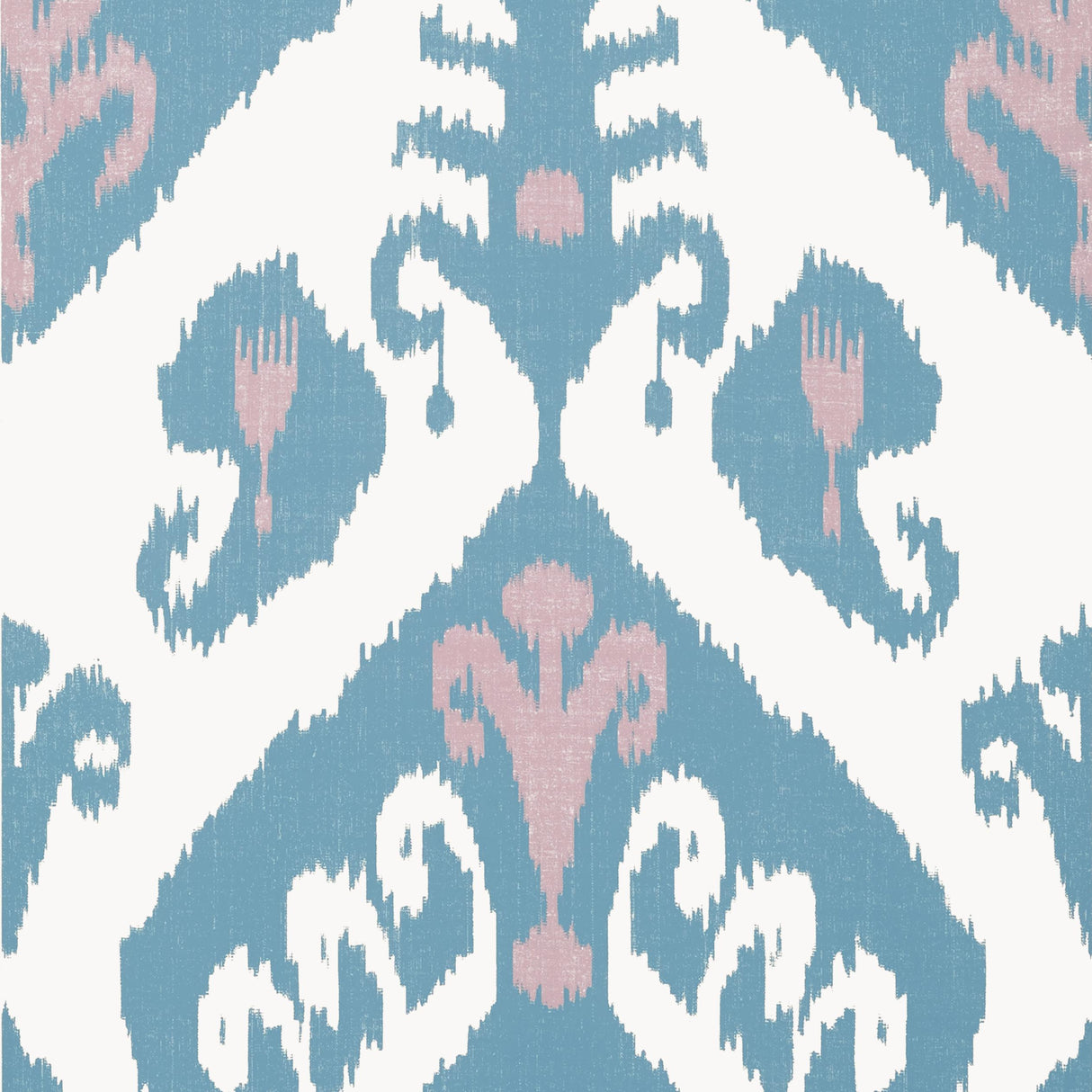 Thibaut Indies Ikat Lavender And French Blue Wallpaper