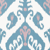 Thibaut Indies Ikat Lavender And French Blue Wallpaper