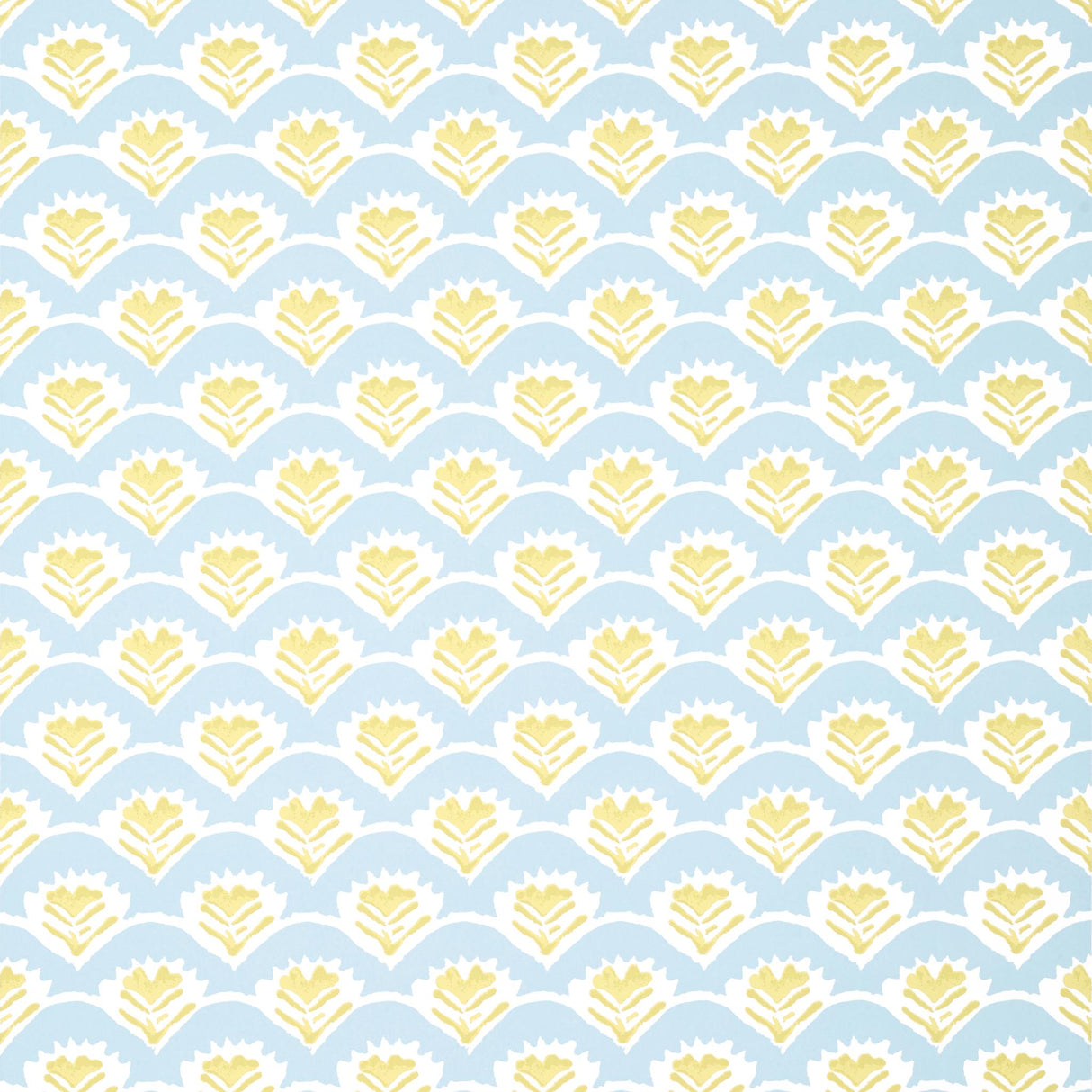 Thibaut EMILY Yellow and Blue Wallpaper