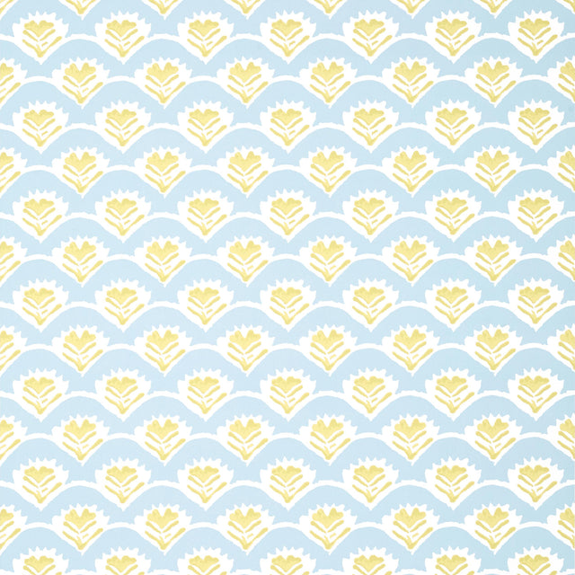 Thibaut Emily Yellow And Blue Wallpaper
