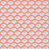 Thibaut EMILY Coral and Blue Wallpaper