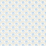 Thibaut Emily Beige And Blue Wallpaper
