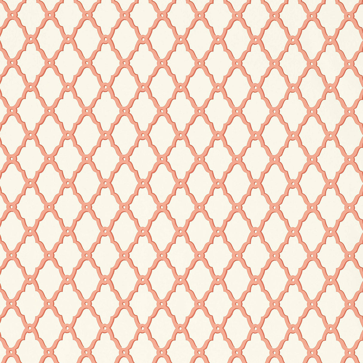 Thibaut Rothbury Trellis Coral Wallpaper