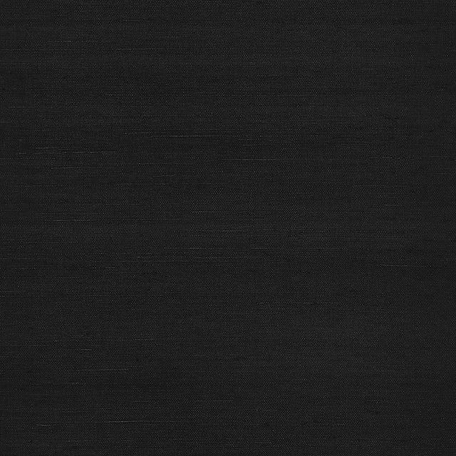Thibaut SHANG EXTRA FINE SISAL Pitch Black Wallpaper