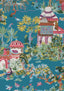 Thibaut MYSTIC GARDEN Teal Wallpaper