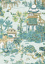 Thibaut MYSTIC GARDEN Spa Blue Wallpaper