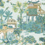Thibaut Mystic Garden Spa Blue Wallpaper
