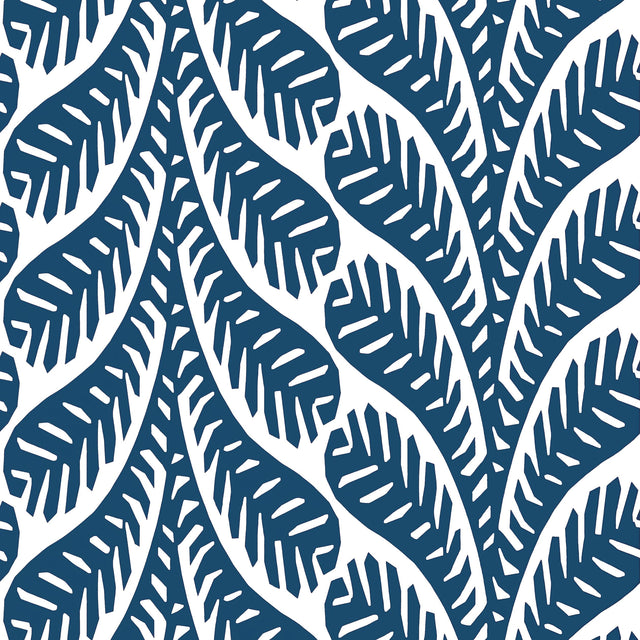 Thibaut Ginger Navy Wallpaper