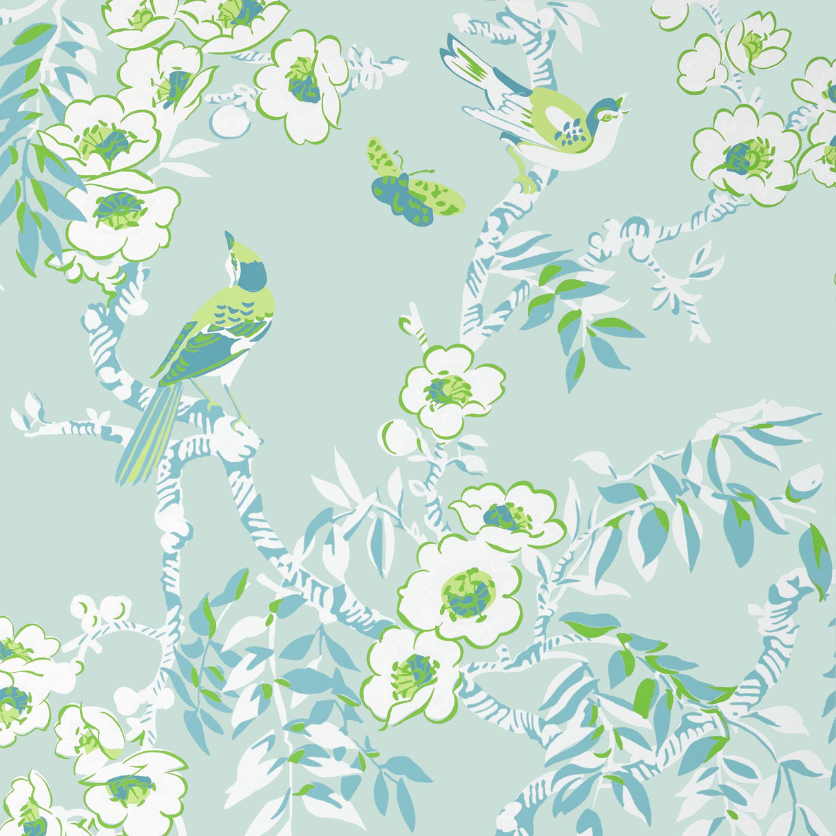 Thibaut Yukio Spa Blue Wallpaper