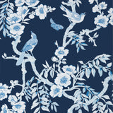 Thibaut Yukio Navy And White Wallpaper