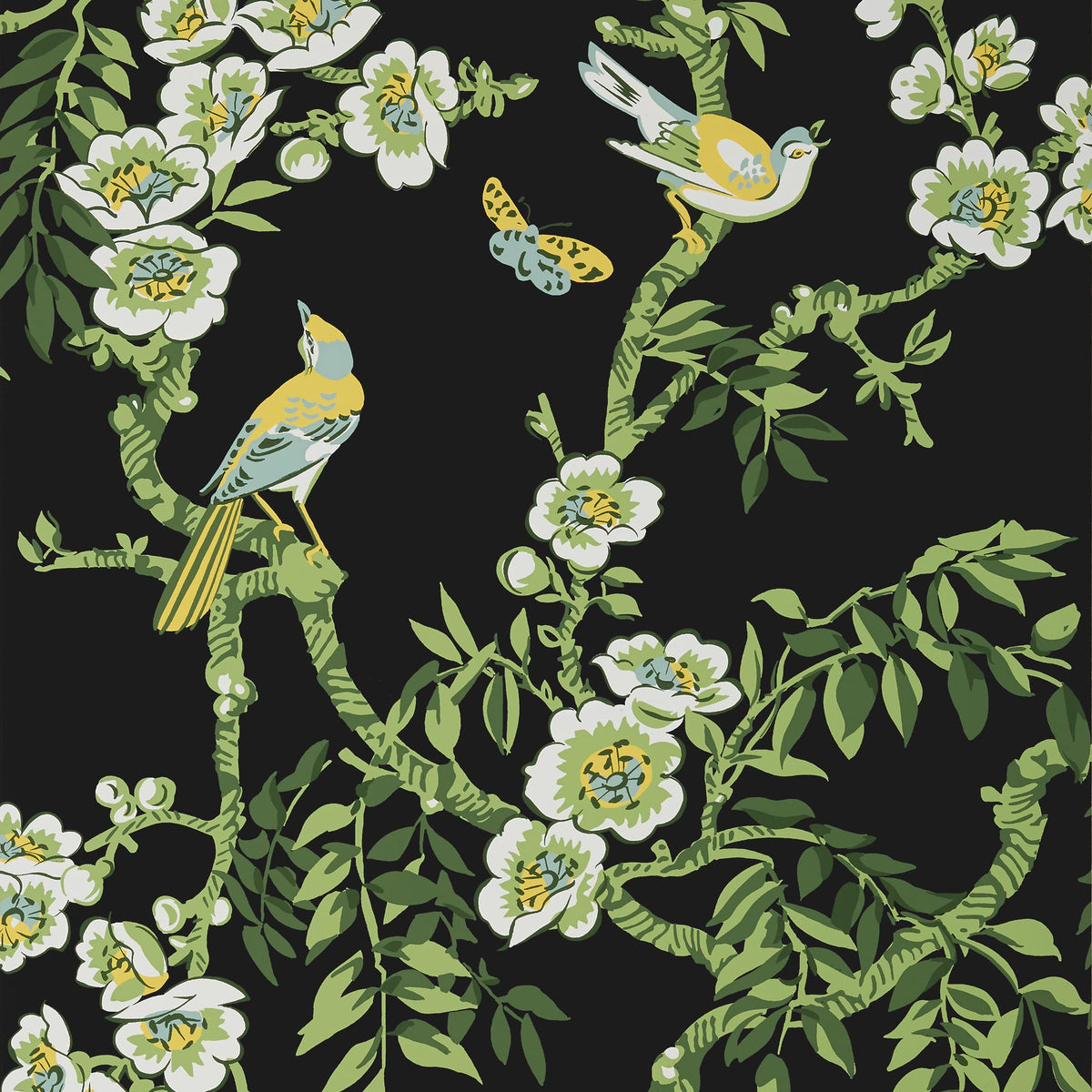 Thibaut Yukio Black Wallpaper