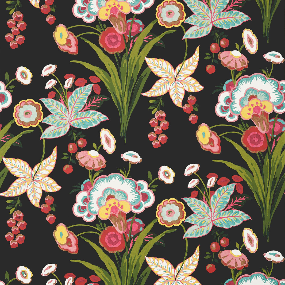 Thibaut Pasadena Black Wallpaper